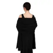 SWAT PANY Pashmina shawls and wraps for Evening Dresses Scarf for Women Black