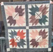 Vintage maple leaf quilt top