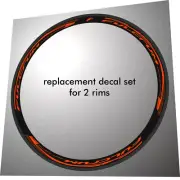 FULCRUM RACING QUATTRO CARBON ORANGE COLOR REPLACEMENT RIM DECAL SET FOR 2 RIMS