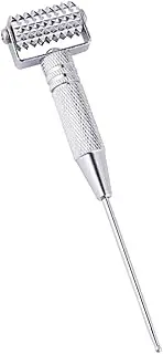 Facial Roller Acupoint Massage Spring Needle Face Tool Adjustable Tissue Ear Deep Detecting Acupuncture Copper Flexible Self- Massage Probe Er Silver Pen Stick Massager for Face Roller