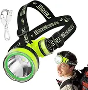 Rechargeable Diving Headlamp | Scuba Gear Dive Head Light Underwater Flashlight | IPX8 Waterproof USB Rechargeable Scuba Diving Gear Diving Light, 350 Lighting Distance 2 Lighting Modes Borato