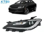 For 2015-2017 Chrysler 200 Headlight W/LED DRL Chrome Trim Halogen Driver Side (for: Chrysler)