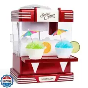 Nostalgia Snow Cone Shaved Ice Machine - Retro Table-Top Slushie Machine Make