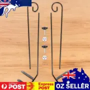 2 Pcs Rail Hooks Adjustable Clamp Fence Hanger for Hanging Bird Feeders Plants