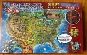 Dino's Illustrated Children's Map of The USA 500 Piece Jigsaw Puzzle NEW SEALED