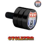 Double Grooved Black Billet Fender Seat Bolt Harley DON'T TREAD ON ME - 095