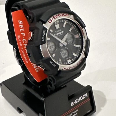 Casio G-Shock Men's Solar World Time Black Resin 50mm Watch GAS100-1A