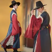 Men's Traditional Korean Robe Ming Dynasty Retro Oriental Costume Hanbok Cosplay