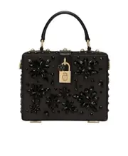 Dolce Gabbana Dolce Box Embellished Tote Bag One size Black