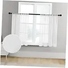 Sheer Curtains White 45 inches Long Kitchen Curtains Sheers Basement Short