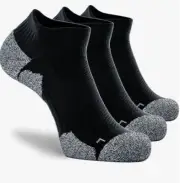 NEW CWVLC Unisex 3 Pack Cushioned Compression Athletic Ankle Socks