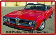 1968 Pontiac Tempest Convertible Refrigerator / Tool Box Magnet