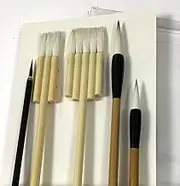 Michael Solovyev Signature Watercolor Brush Set - Handcrafted Natural Hair, Flat, Calligraphy & Liner Brushes, Wood Handles, 5-Piece Set