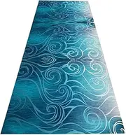 Custom Cut Hallway Runner Rug Modern Wavy Circles Design Runner Rugs Hardwearing Non Slip Entryway Floor Mats Extra Long Carpet for Kitchen Living Room Bedroom (Size : 100x280cm)