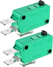 uxcell 2PCS KW3-OZ 16A 125/250VAC SPDT NO NC Push Button Action Type Micro Limit Switches