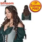 W943 Brunette Halo Braids Renaissance Peasant Fairy Costume Hair Accessory