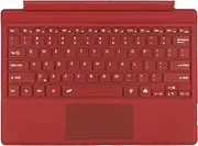 Type Cover for Microsoft Surface Pro Generation 7+ 7 6 5 4 3 Portable Slim Wireless Keyboard with Touchpad Tablet Keyboard (Poppy Red, No Backlit)