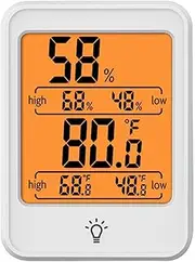 FLEXMAN Digital Hygrometer, High Accuracy Room Thermometer Indoor, Display Digital Hygrometer, Hygrometer Indoor Humidity, Hygrometer for Home, Office (White)