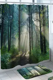 Sunshine in the Forest Shower Curtain