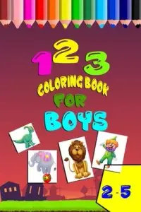 在飛比找博客來優惠-1 2 3 Coloring Book for Boys: 