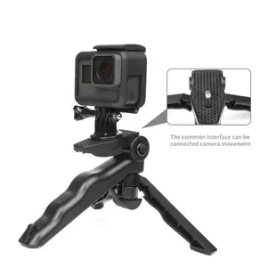 Lammcou 迷你便攜式三腳架支架兼容 GoPro Hero 10 9 8 7 5 黑色 4 Session 運動相機