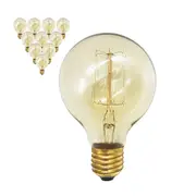 10 Pcs Amonson Lighting G80 Filament Edison-style E27 Bulbs Globes 40W Shape E