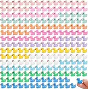 220 Pcs Mini Resin Duck Tiny Ducks Birthday Party Miniature Figure Landscape Aquarium DIY Decoration Bonsai Interior Christmas Fairy Garden Hide and Seek Prank (11 Colors