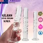 Spotted Glass Anal Plug Wearable Thruster Dildo for Vaginal and Anal Exploration