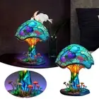 Stained Stained Mushroom Table Lamp Plant Series Bedside Lamp New Night Light