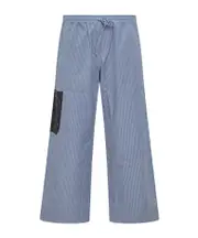 Pierre-Louis Mascia Patterned Wide Leg Pants S,M Blue