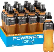 ION4 Gold Rush Sports Drink Multipack Sipper Cap Bottles 12 X 600Ml