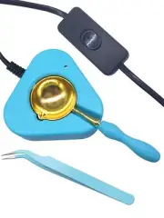 Wax Seal Warmer Kit with Spoon and Tweezers Great Tool for Blue