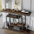 Vintage Console Table Industrial Hallway Table with 4 Shelves for Living Room AU