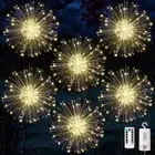 Firework Lights Copper Wire LED Starburst Lights, Dimmable Battery Hanging Light