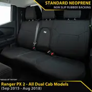 Ford Ranger PX II Neoprene Rear Row Seat Covers (Available)
