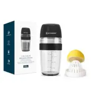 2 in 1 Salad Dressing Shaker Container with Citrus Juicer, Dripless Pour