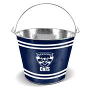 Geelong Cats AFL Galvanised Tin Ice Bucket with Handle