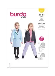 BURDA KIDS 9215 CHILD'S COAT JACKET Sewing Pattern Ages 6-10 Skill: AVERAGE