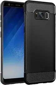 JETech Slim Fit Case for Samsung Galaxy S8, Thin Phone Cover with Shock-Absorption and Carbon Fiber Design (Black)