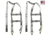 Two (2x) USA Silver Demco Kar Kaddy Mini Tow Dolly Wheel Tire Straps w/ J Hooks