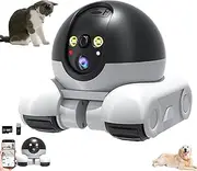 Patrol Buddy Robot Camera, Robot Camera on Wheels, 2025 New Indoor Movable Security Monitor, with App Remote Control, with 2-Way Talk, Night Vision, House Movable, for Cats Dogs (4G,64G+Card Reader)