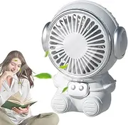 Vgvgaj Mini Fan,Cute Astronaut Personal Cooler - USB Rechargeable Desk Portable Table Fan for Camping Beach Garden School Gym
