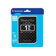 [Verbatim] Verbatim 1Tb Usb Black Go Hdd Grid Design