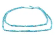 Faceted Turquoise Stone Beads 4x3mm Afghanistan Blue Gemstone 16 Inch Strand