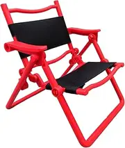 Yunhgft 1:6 Scale Dollhouse Folding Chair Model for 12'' Action Figures, red