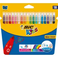 在飛比找momo購物網優惠-【Bic】Bic Kids 法國水洗彩色筆(18色)