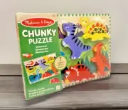Melissa & Doug Chunky Puzzle Dinosaurs Wood Kid Toddler Learning Play New Sealed