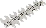 Siegen by Sealey Crow's Foot Open End Spanner Set 10pc 3/8"Sq Drive Metric,Silver - S0866