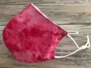 Face Mask 3 Layers - Hot Pink Clouds - Reusable & washable with filter pocket
