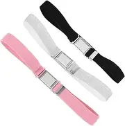 [TOGEVAL] Boys Girls Elastic Belts 3 Pack Stretchy Waist Belts for School Uniforms